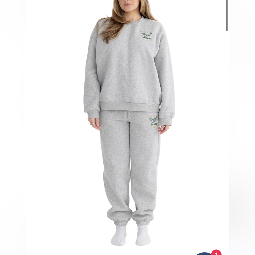 Gray Sweatshirt and Sweatpants Set